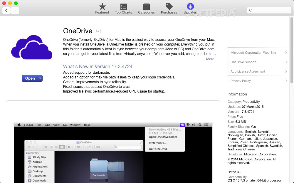 Microsoft onedrive download for mac